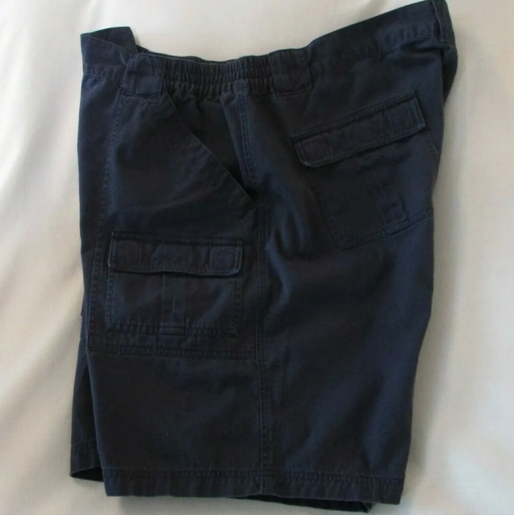 Mens "Great Northwest" Size 44 Big & Tall, Blue, Side Elastic, Cargo Shorts NWT - Picture 4 of 6